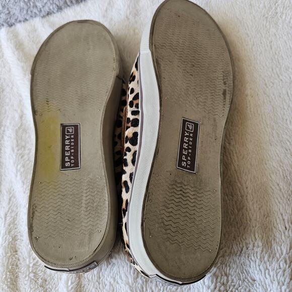 Sperry Top Sider Womens Calf Hair Leather Leopard Boat Shoes Size 7M Sailing - Picture 5 of 6
